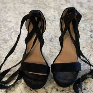 Ashley Stewart Wide Suede chunky heel